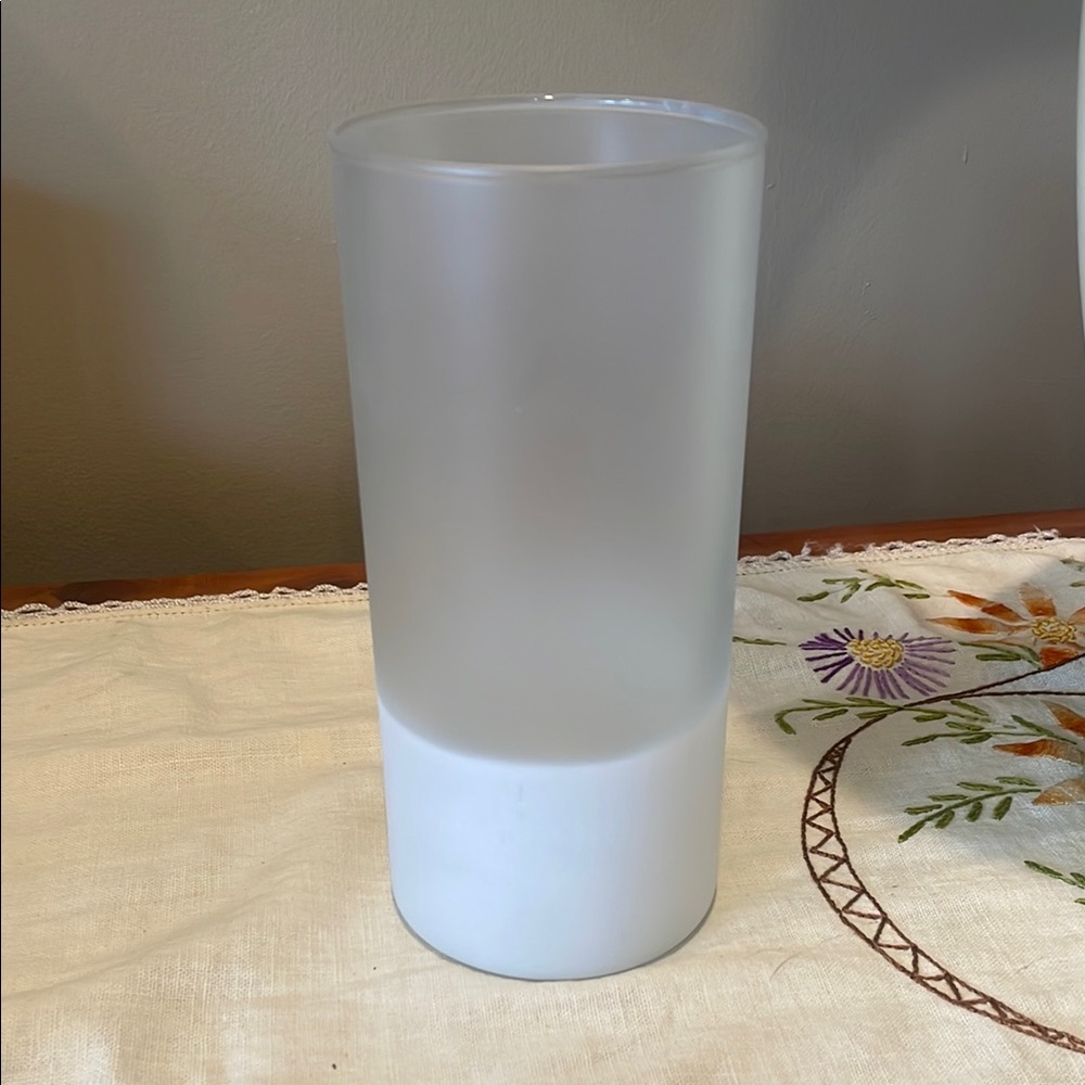 Frosted White Glass Vase